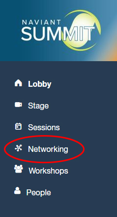 Main menu of Networking tab