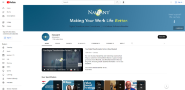 screenshot of Naviant's YouTube channel.
