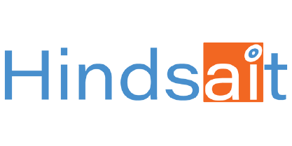 Hindsait logo with the letters "ait" in orange and the rest of the text in blue. The dot on the "i" is stylized.