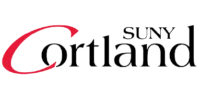 SUNY Cortland logo with a large red "C" and the rest of the word "Cortland" in black, featuring "SUNY" in smaller text above "Cortland.