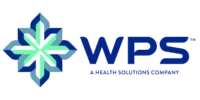 WPS logo featuring a geometric star-shaped design in shades of blue and green, with the text "WPS A Health Solutions Company" to the right.