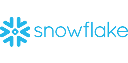 The Snowflake logo featuring a blue geometric snowflake icon to the left of the lowercase word "snowflake" in blue text.