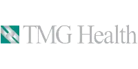 The image shows the NMC Health logo with stylized silver text and a green and white emblem on the left side.