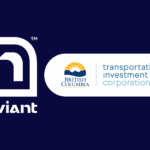 Naviant and British Columbia Transportation Investment Corporation logos displayed side by side on a dark blue background.