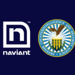 Logos of Naviant and the Defense Counterintelligence and Security Agency (DCSA) side by side on a dark blue background.