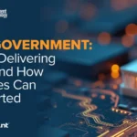 Webinar banner titled "AI in Government: What’s Delivering Value and How Agencies Can Get Started," featuring a digital image of the U.S. Capitol and circuit board.