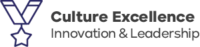 Logo with a stylized "V" and star graphic on the left, and the words "Culture Excellence Innovation & Leadership" in bold and regular text on the right.